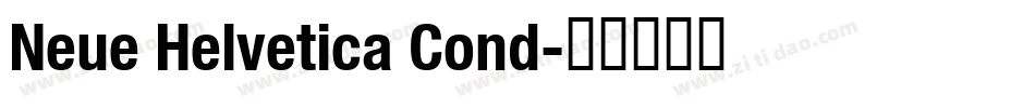 Neue Helvetica Cond字体转换